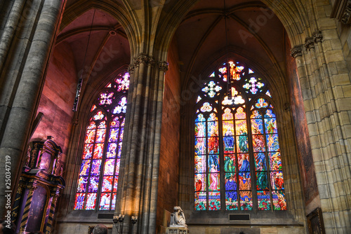 Colorful stained glass windows