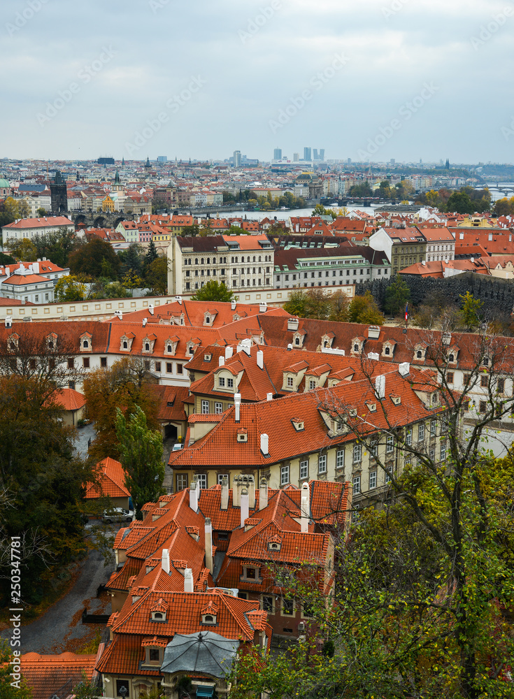 Obraz premium Aerial view of Old Praha, Czech