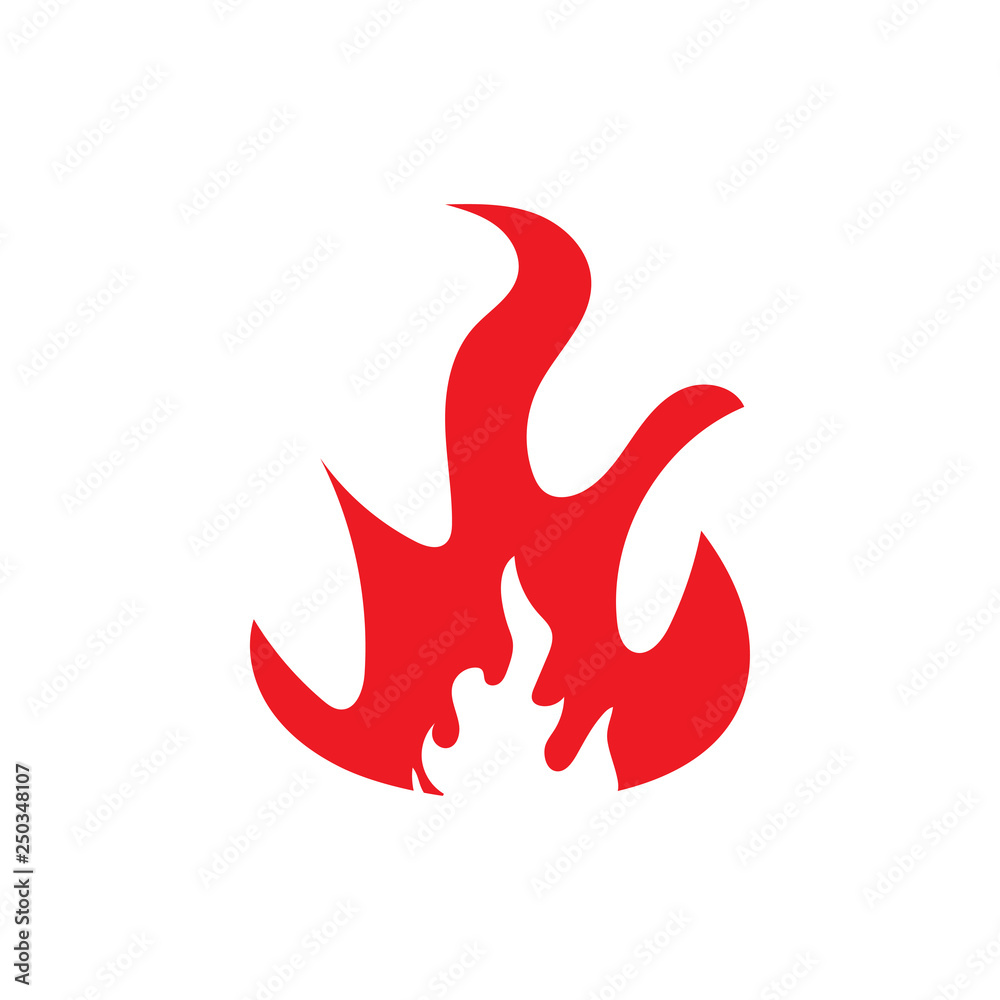 Flame icon design template vector isolated Flame icon design template vector isolated