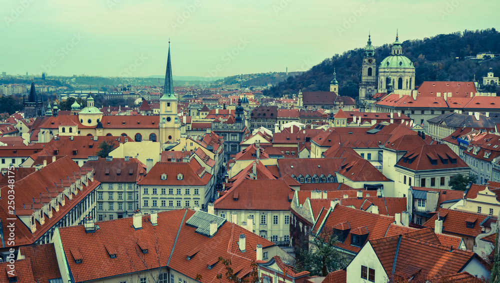 Obraz premium Aerial view of Old Praha, Czech