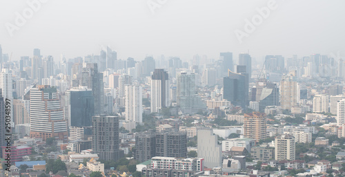 Bangkok city Thailand air pollution remains at hazardous levels PM 2.5 - minute dust and smoke level high