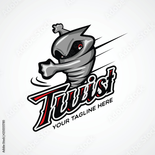Twister Character Design logo