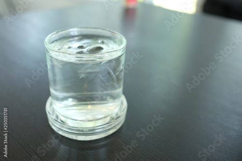 cold water in glass for drinking in relax time 