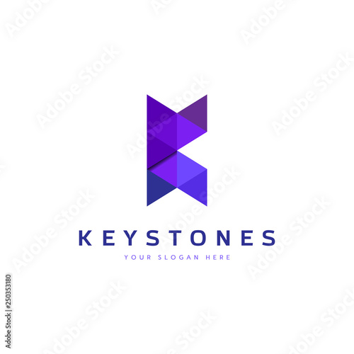 Free Download Duotones Letter K logo  - GFXLoad