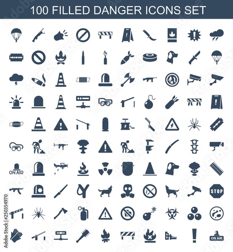 100 danger icons
