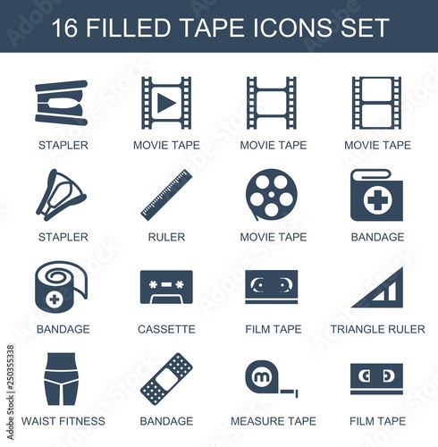 16 tape icons