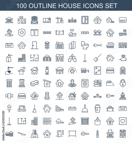 100 house icons