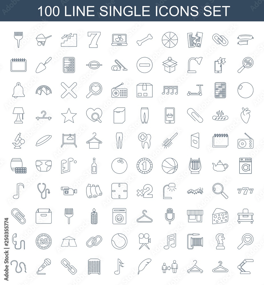100 single icons