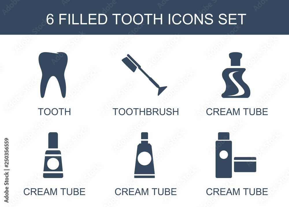 Fototapeta premium 6 tooth icons