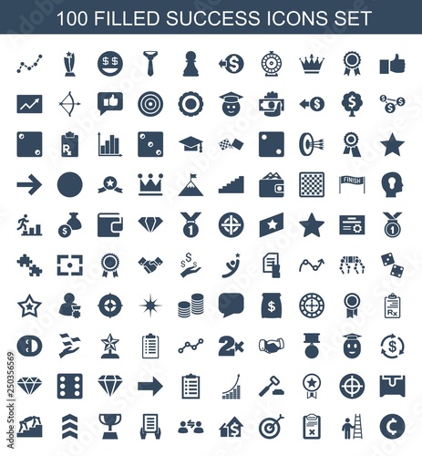 100 success icons