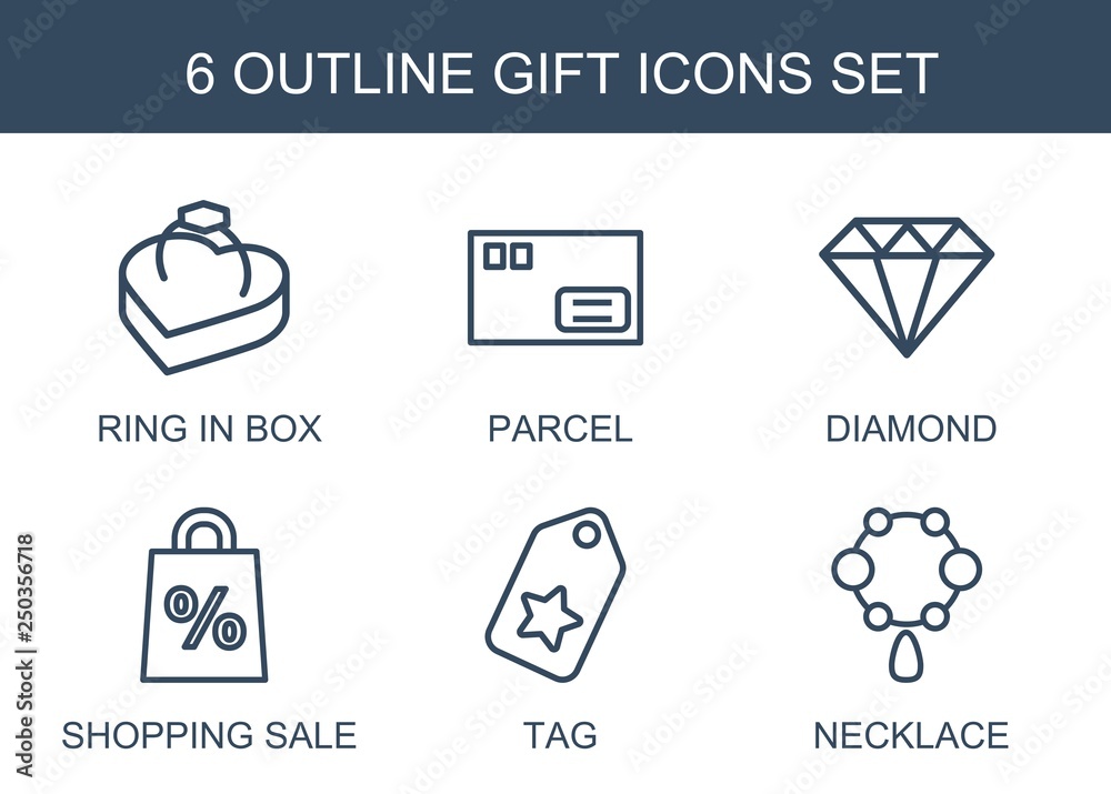 6 gift icons 6 gift icons