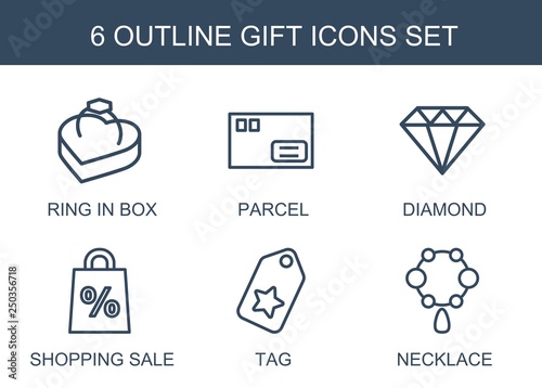 6 gift icons