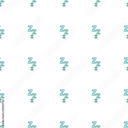 zzz icon pattern seamless white background