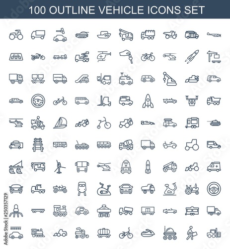 100 vehicle icons