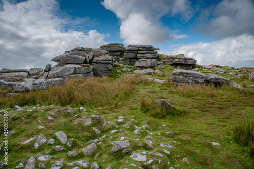 Rough Tor is a tor on Bodmin Moor, near St Breward, Cornwall, UK. The Summit is 1313 ft above mean sea level and therefore the second highest point in Cornwall. photo