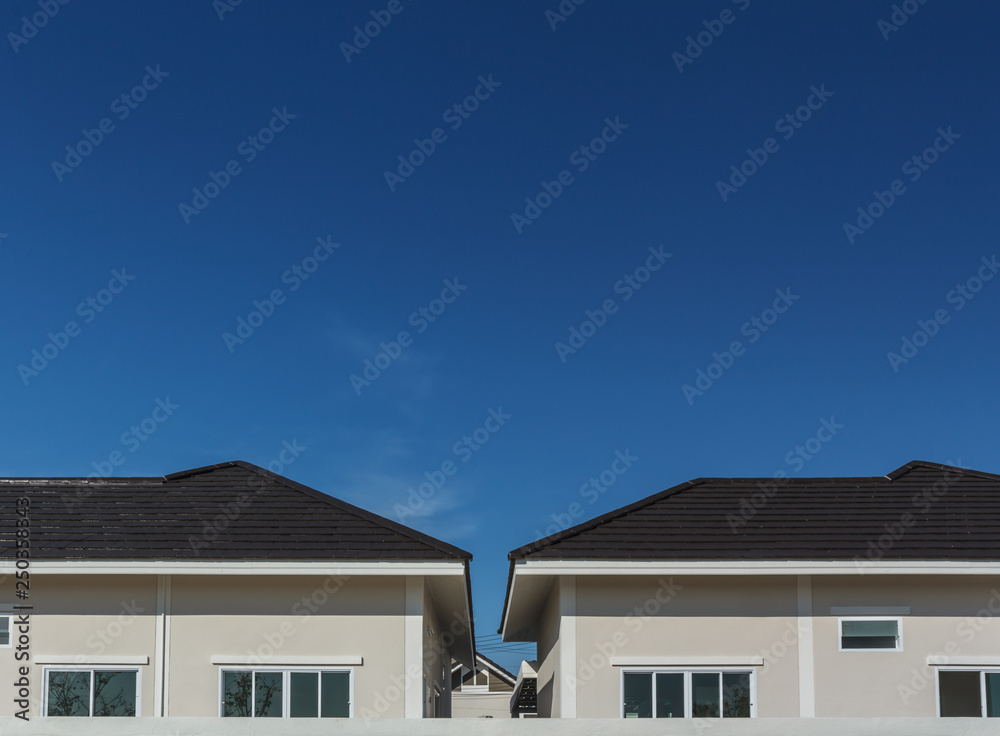 Dark brown roof tile