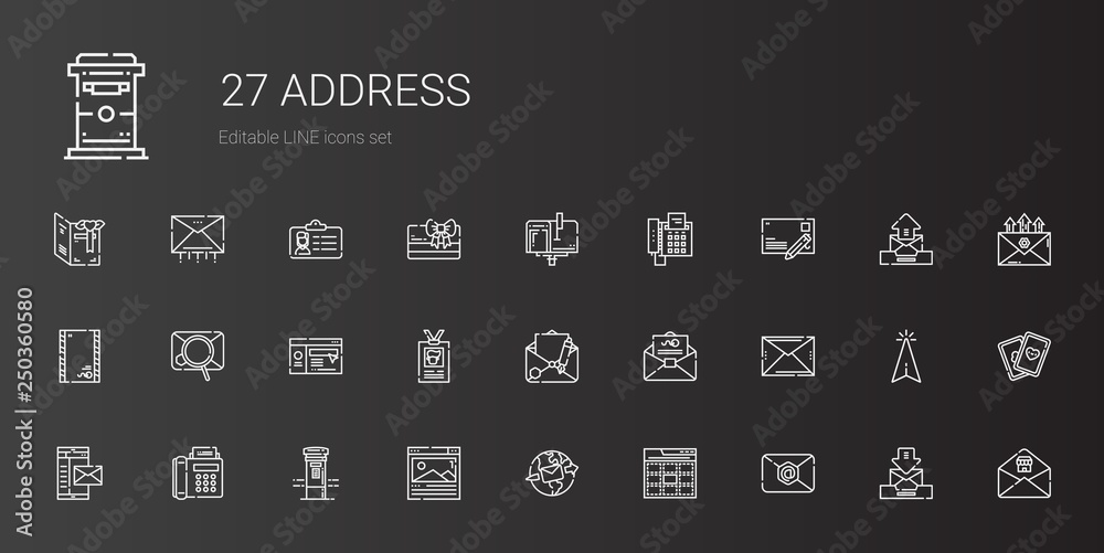 address icons set address icons set