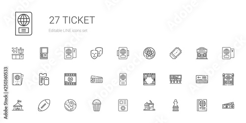 ticket icons set © NinjaStudio