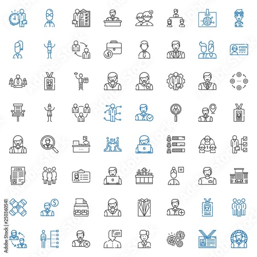 manager icons set