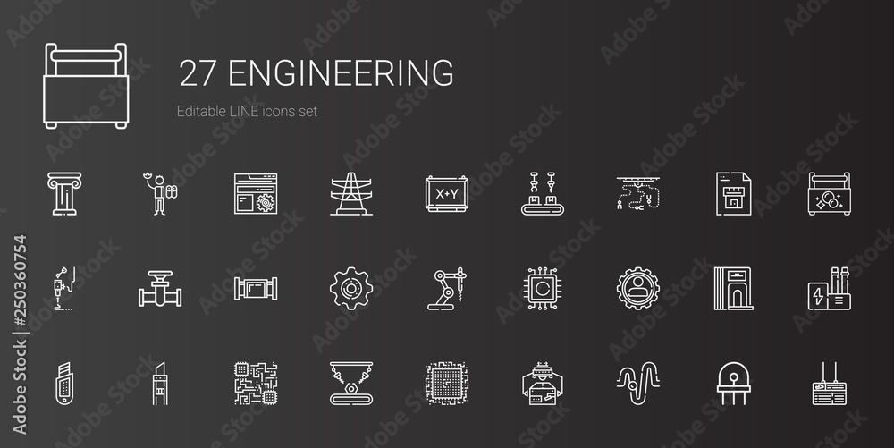 engineering icons set engineering icons set