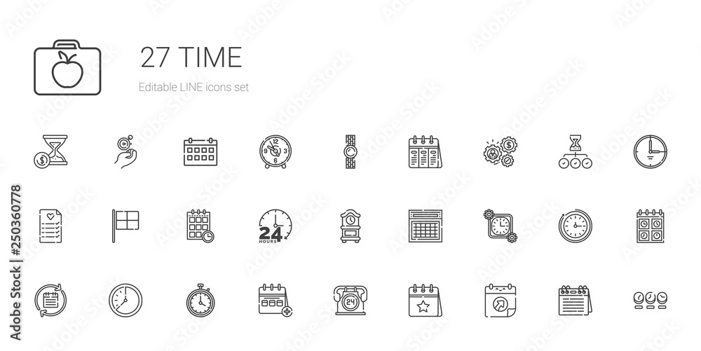 time icons set time icons set