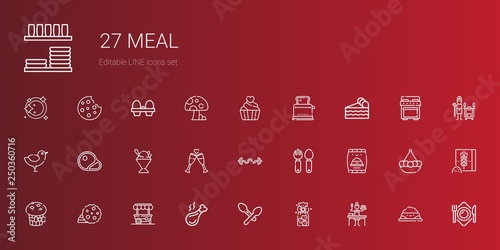 meal icons set