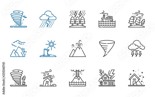 tornado icons set