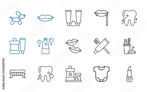 mouth icons set