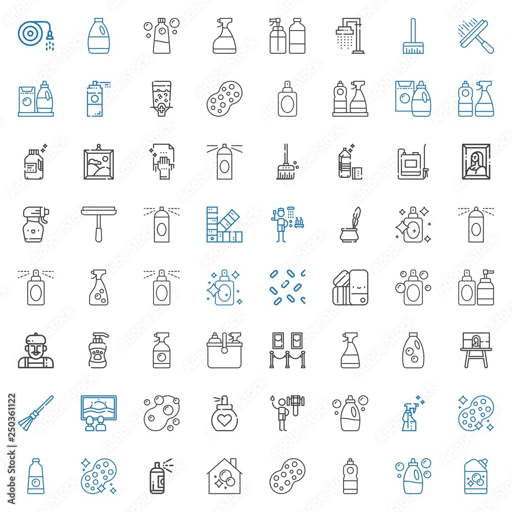 spray icons set spray icons set