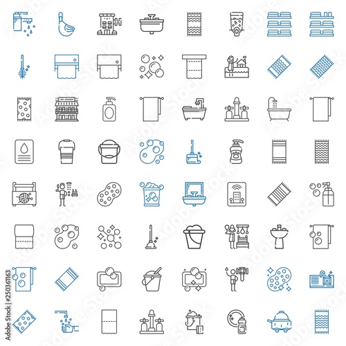 bath icons set