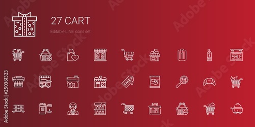 cart icons set