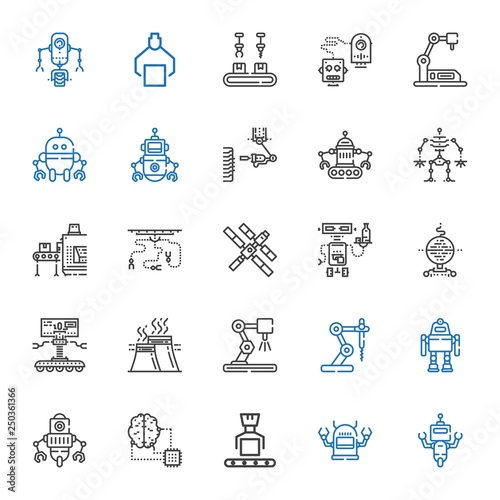 Fototapeta Naklejka Na Ścianę i Meble -  robot icons set