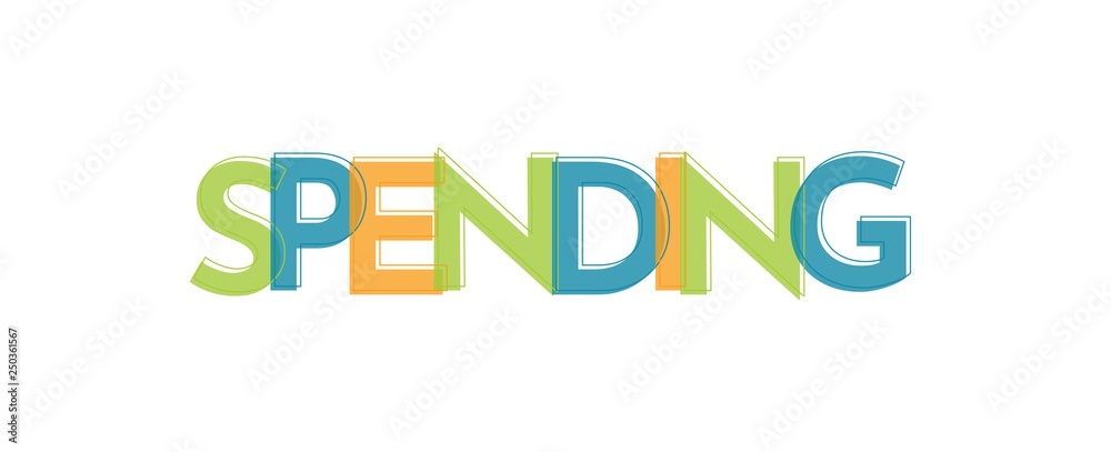 Spending word concept Spending word concept
