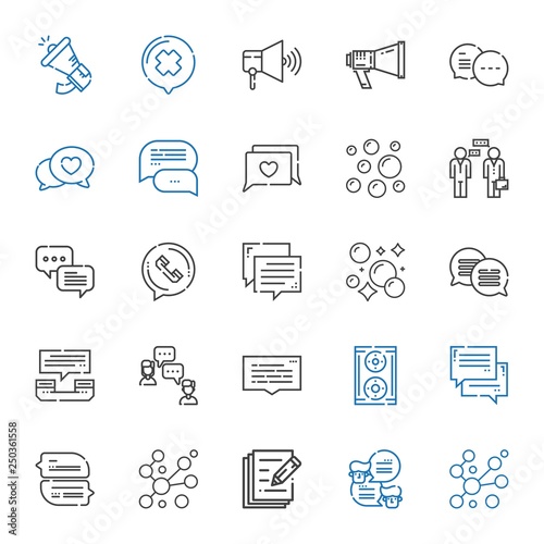 communicate icons set