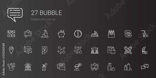 bubble icons set