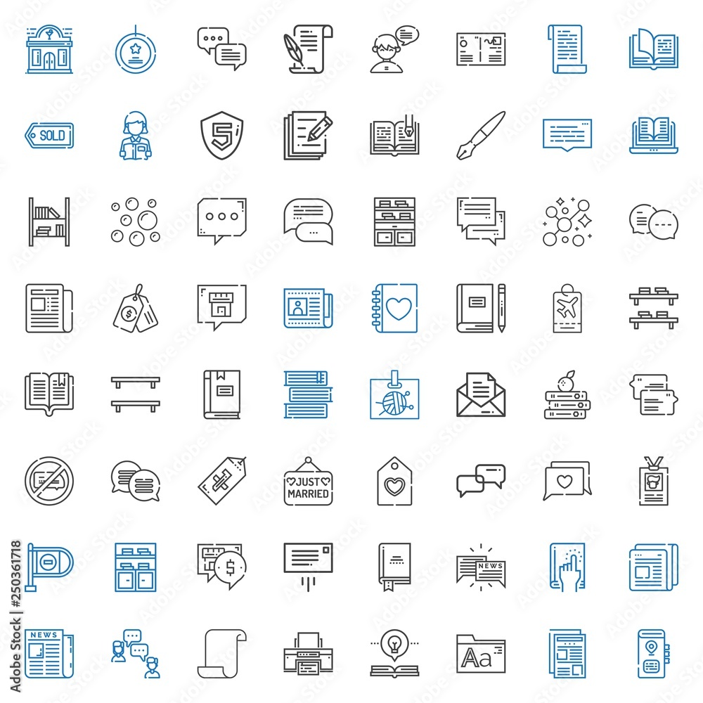 text icons set