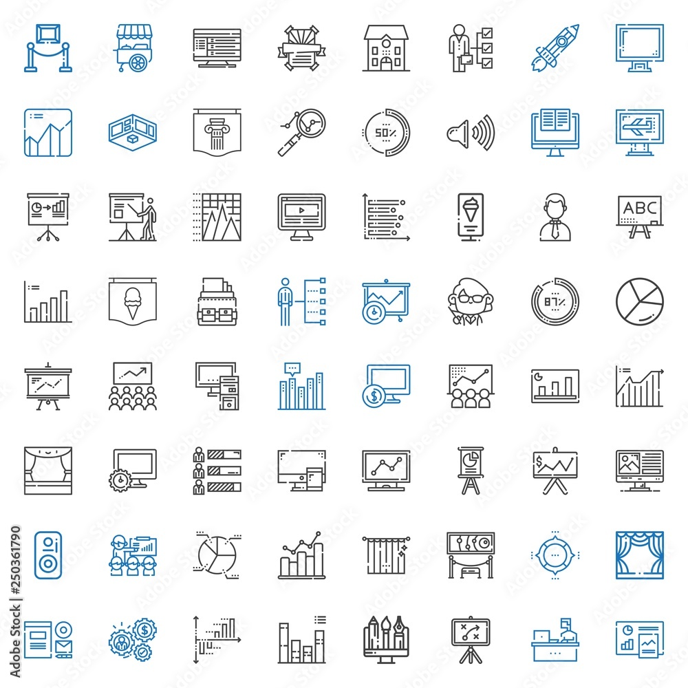 presentation icons set presentation icons set