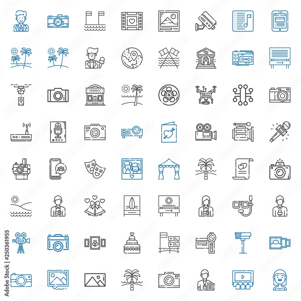 camera icons set camera icons set