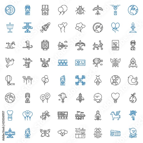 fly icons set