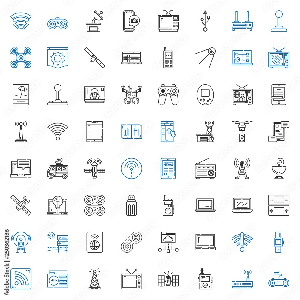 wireless icons set wireless icons set