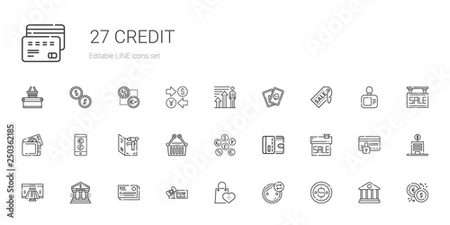 credit icons set