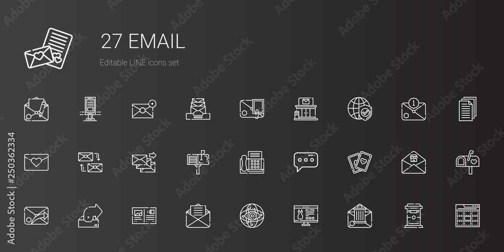 email icons set email icons set
