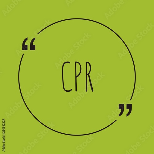 CPR word concept