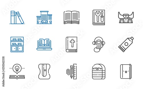 book icons set