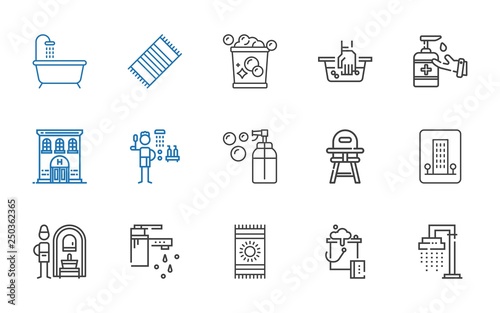 bath icons set