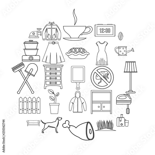 Generation icons set. Outline set of 25 generation vector icons for web isolated on white background