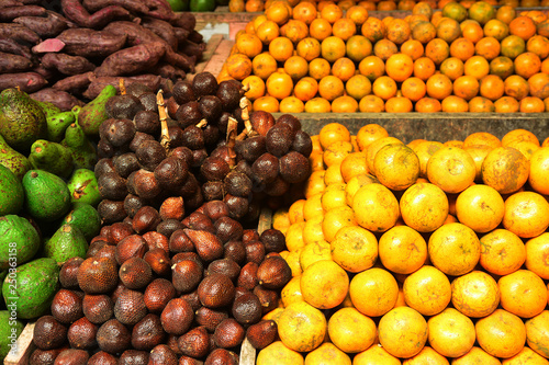 Fototapeta Naklejka Na Ścianę i Meble -  Fresh orange , fruit and vegetable for sale in market