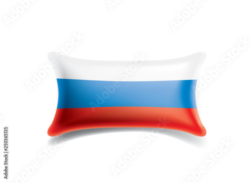 Russia flag, vector illustration on a white background