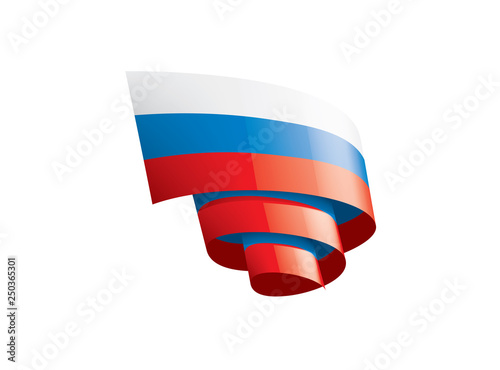 Russia flag, vector illustration on a white background