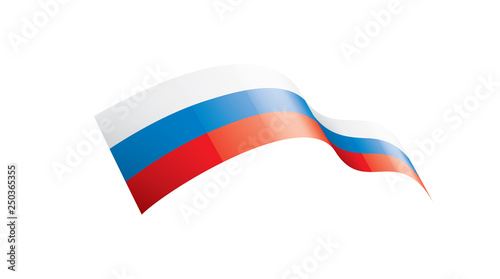 Russia flag, vector illustration on a white background